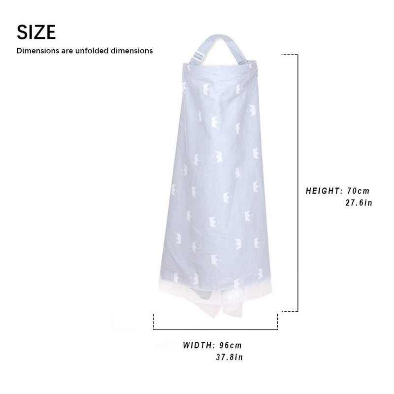 Privacy Nursing Covers, Breast Feeding Cover with Breathable Lace Screen Yarn, 360 Nursing Cover Privacy Breastfeeding Protection for Breastfeeding Baby Mom Gifts（Grey） Gray - NewNest Australia