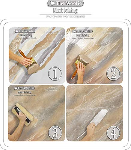 The Woolie Mini -Natural Sheepskin Faux Paint and Glaze Techniques Pad 5.5 X 4 in x 3/4 in. Thick Nap (Single Tool) - NewNest Australia