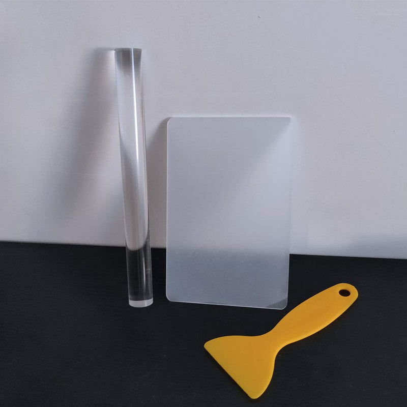 Acrylic Clay Roller with Acrylic Sheet Backing Board Assisted Shovel Rubber Clay Tools/Moulds Acrylic Ultra-Light Clay Hand-Made DIY Tool Materials - NewNest Australia