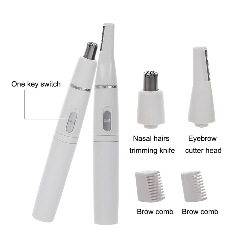 SONGQEE Nose Hair Trimmer for Men and Women, 2-in-1 Electric Nose and Ear Eyebrow Trimmer Shaving Nasal Hair Eyebrow Razor for Face Lips Nose Facial Hair Remove Nose Hair Cutter - NewNest Australia