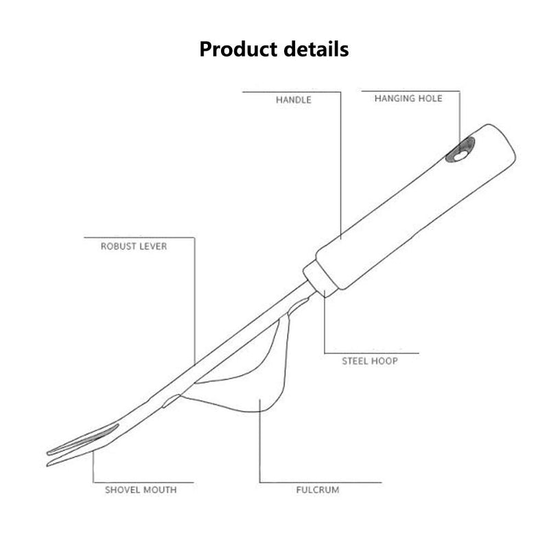 BERNIE ANSEL Garden Weeder Hand Tool,Ergonomic Weeding Tools,Stainless Steel Base - Easy Weed Removal and Deeper Digging for Planting and Weeding V - NewNest Australia