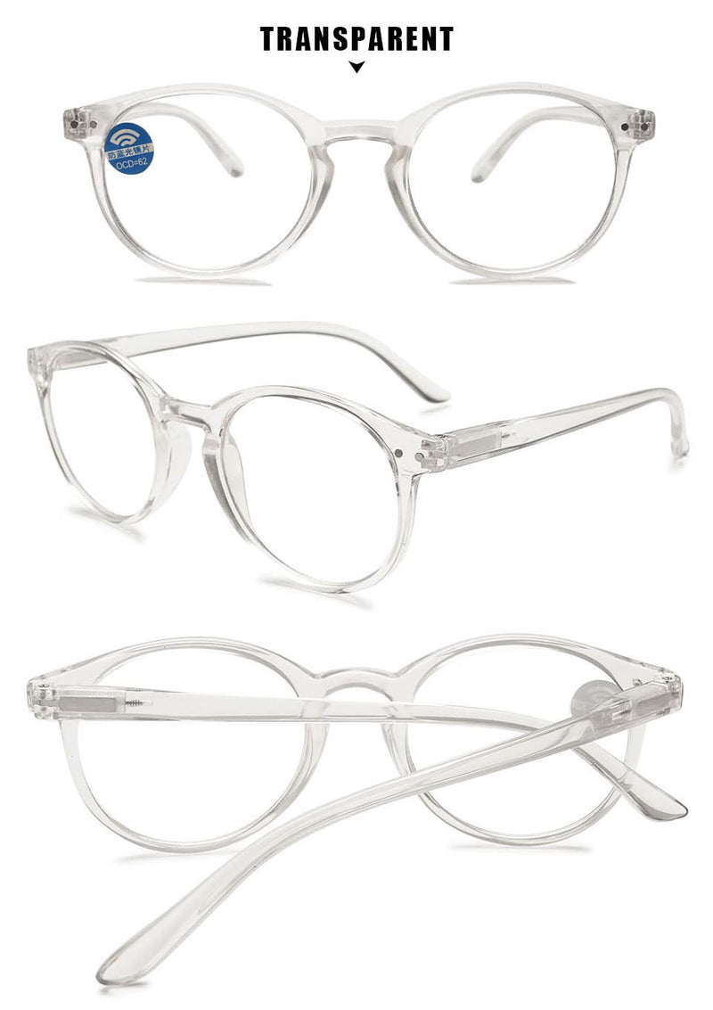 Magimodac Blue Light Filter Reading Glasses With Ultralight Tr90 Frame Women Men Computer Reading Aid Half Glasses Half Frame Visual Aid With Glasses Case For Men And Women - NewNest Australia