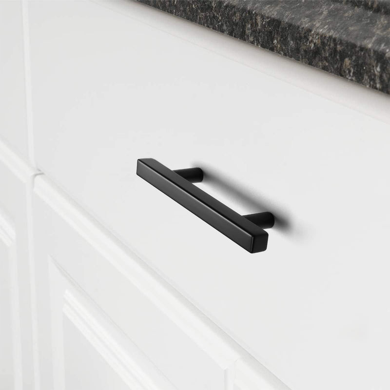 5Pack 3 Inch Black Cabinet Handles Matte Black Dresser Pulls Black Kitchen Cabinet Handles - goldenwarm LSJ22BK76 Cupboard Drawer Handle Pulls Modern Black Hardware, 76mm Hole Centers 5 3in Hole Centers - NewNest Australia