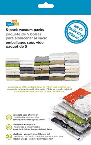 NewNest Australia - Honey-Can-Do VAC-01378 Vacuum-Seal Storage Bags, Set of 5 5-Pack Closet Combo Set 