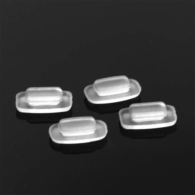 Eyeglass Nose Pads Push in 11mm 3 Pairs Rectangle Nose Pads Silicone and 1 Pair Anti-Slip Holder for Glasses, Ear Hook 2 Piece Set - NewNest Australia