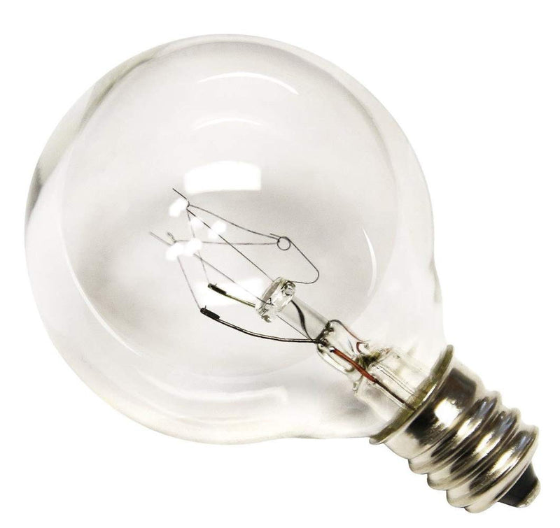 SUNSGNE Clear Globe G40 Bulbs Replacement Screw Base Light Bulbs 1.5-Inch, 5 Watt - Fits E12 and C7 Sockets, 25 Pack - NewNest Australia