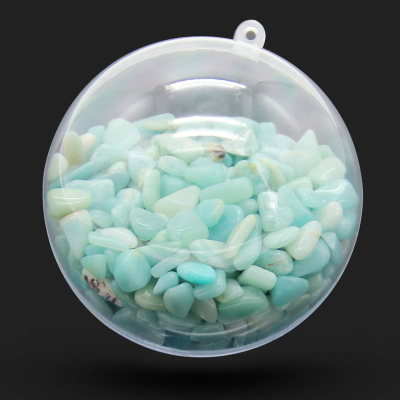 1.1lb Natural Crushed Amazonite Crystal Tumbled Chips-Amazonite Healing Crystals Chips Bulk, Crushed Crystal Gemstones for Crafts, Beautiful Package for Gift - NewNest Australia