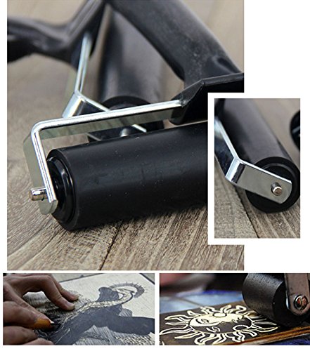 CellCase Rubber Brayer Roller for Printmaking/Ink/Print/Gluing Application (4 inches) 4 inches - NewNest Australia