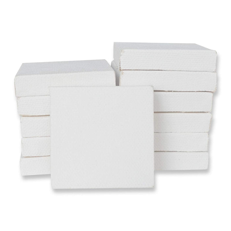LWR CRAFTS Mini Stretched Canvas 2" X 2" Pack of 12 2"x2"x12 - NewNest Australia