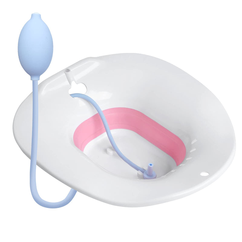 Foldable Sitz Bath for Toilet Seat with Flusher, Sitz Basin for Hemorrhoids,Postpartum Care, Perineum Treatment, Cleansing & Detox,Yoni Steam Seat Fits Standard Toilets,Vaginal/Anal Soaking Steam Kit Sitz Bath With Flusher - NewNest Australia