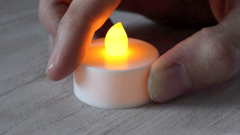 YIWER Tea Lights LED Tea Light Candles 100 Hours Pack of 50 Realistic Flickering Bulb Battery Operated Tea Lights for Seasonal Festival Celebration Electric Fake Candle in Warm Yellow - NewNest Australia
