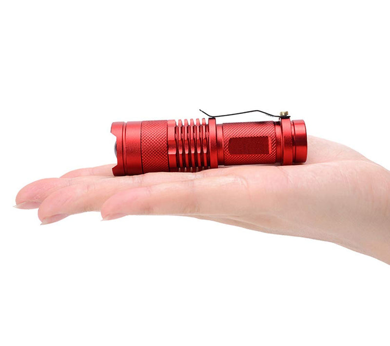 Single Mode Red LED Flashlight, Mini Zoomable Scalable Red Flashlight LED, High Power LED 1 Mode Red Light Flashlight Red Light Torch For Astronomy, Aviation, Night Observation - NewNest Australia