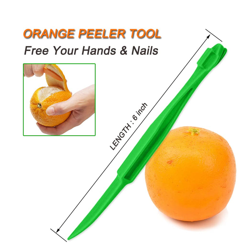 Orange Citrus Peelers Easy Open Citrus Lemon Citrus Peel Cutter Orange Peeler Tool Kitchen Accessories Knife Cooking Tool Kitchen Gadget (Green 2 Pack) Green 2 Pack - NewNest Australia