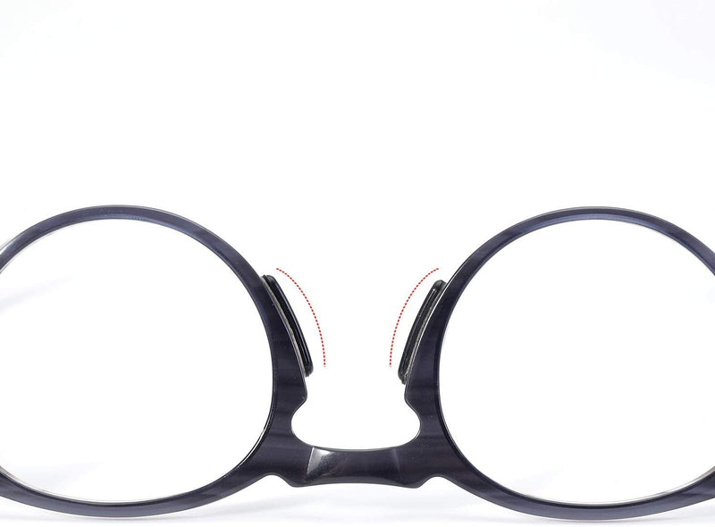 Voarge Pack of 24 adhesive eye glasses nose pads, D shape stick on non-slip soft silicone, non-slip self-adhesive nose pads, glasses pads silicone oval 15 mm black - NewNest Australia