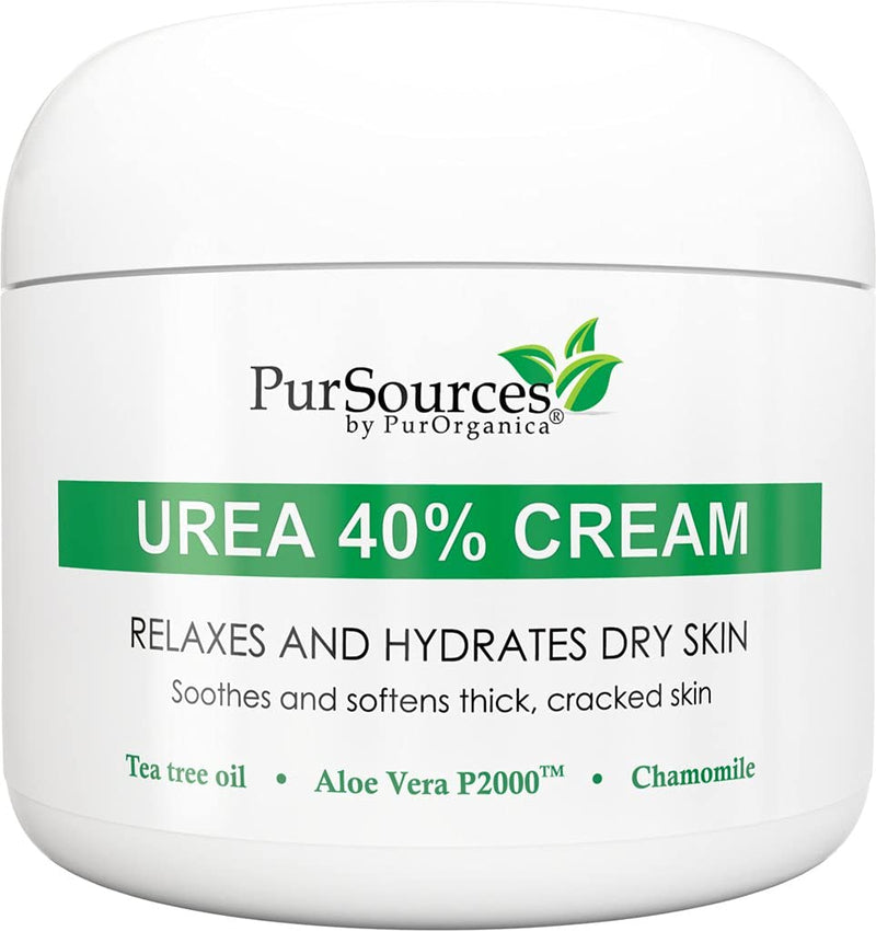 PurSources Urea 40% Foot Cream 4 oz - Best Callus Remover - Moisturizes & Rehydrates Thick, Cracked, Rough, Dead & Dry Skin - For Feet, Elbows and Hands + Free Pumice Stone - NewNest Australia