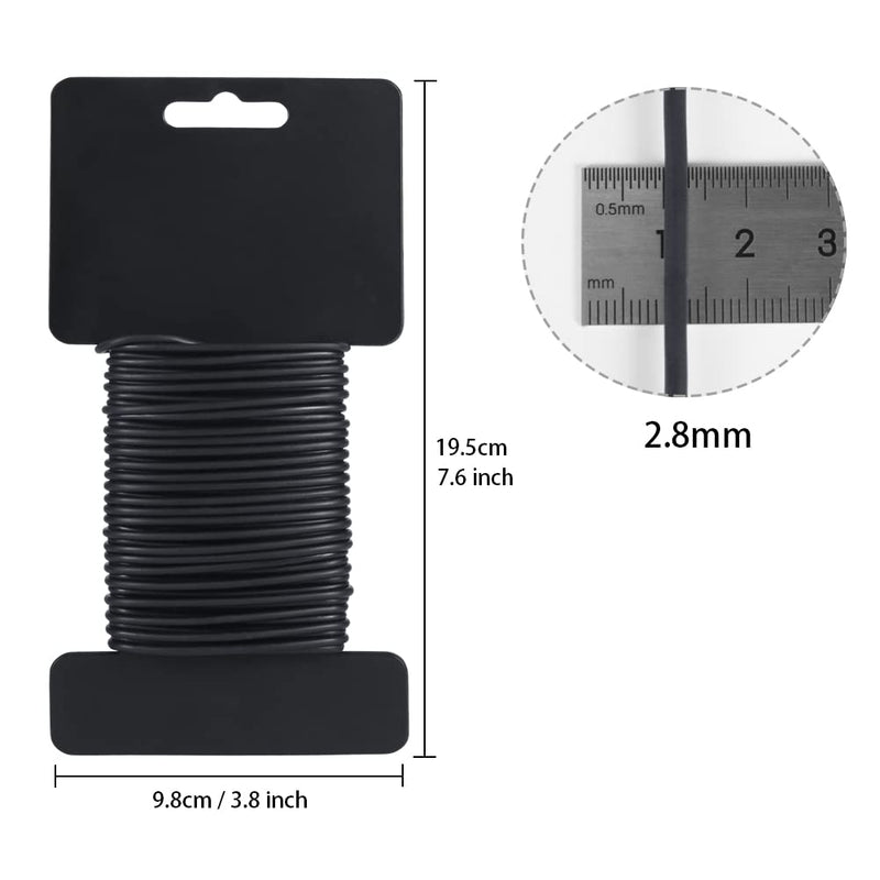 Tenn Well 10 Gauge Plant Wires, 66 Feet 2.8mm Soft Garden Wire Ties Vine Training Wires for Tomato Plants, Climbing Roses and Cucumbers (2PCS X 33 Feet, Black) - NewNest Australia