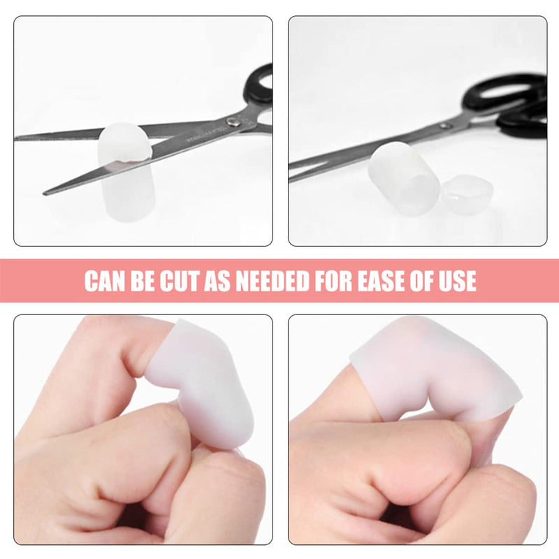 Gel Finger Cot, Gel Finger Protection, Silicone Gel Finger Cots Thumb Protection, Finger Sleeves, Finger Bandages, Ideal For Finger Cracking, Finger Arthritis, Finger Calluses, Pack Of 10 - NewNest Australia