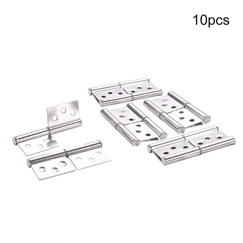 MroMax Lift Off Hinge, Stainless Steel Slip Joint Flag Hinges for Window Cupboard Cabinet Door, 3inch Long, Silver Tone 10Pcs 10 Pieces - NewNest Australia