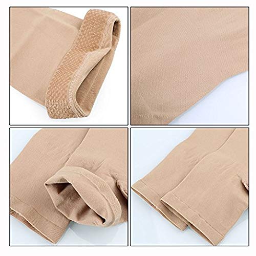 PEDIMEND Compression Thigh Highs Open Toe Stockings (1PAIR – 2PCS) - Anti-Fatigue Slimming Compression Socks - Best Leg Support for Varicose Vein Treatment/Swollen Legs - Unisex - (Beige) Beige - NewNest Australia