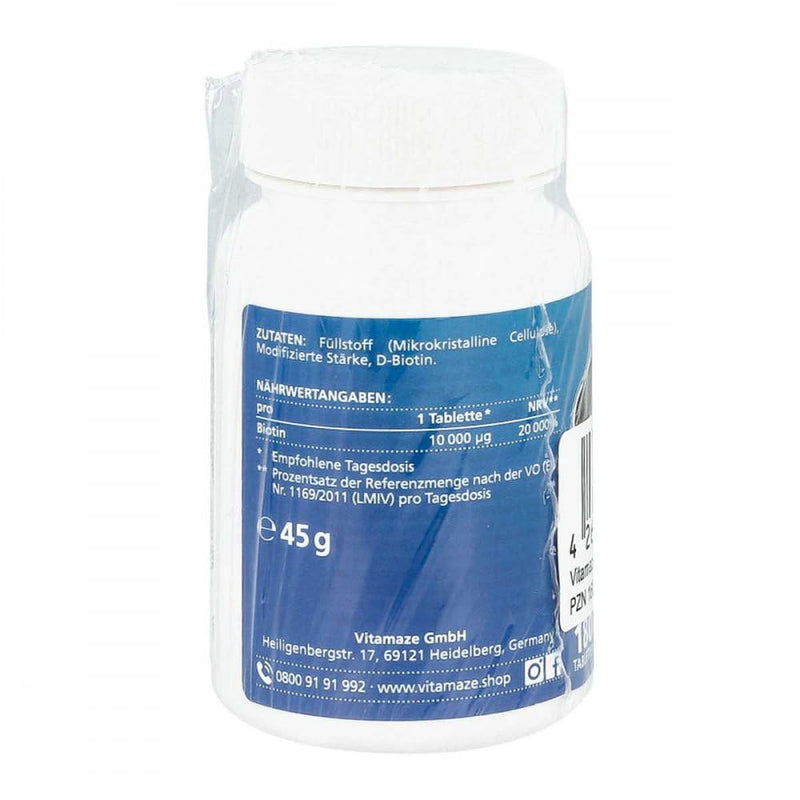 Biotin 10 mg high dose vegan tablets 180 pieces - NewNest Australia