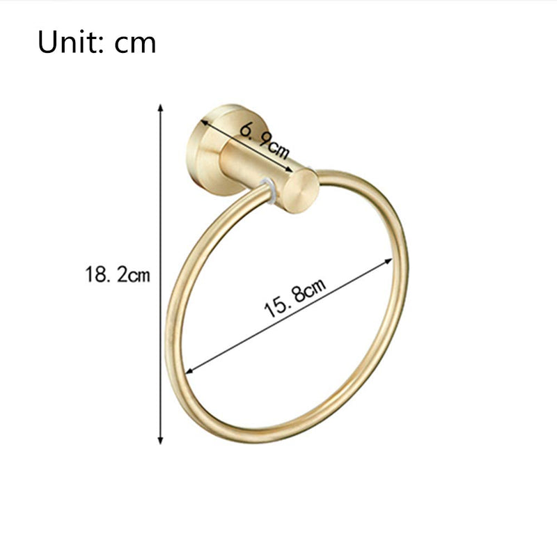 BATHSIR Gold Towel Ring Set, Bathroom Hardware Includes Toilet Paper Holder and Towel Holder Wall Mount Brushed Gold Bathroom Accessories 2 Pieces Stainless Steel 2 pcs - NewNest Australia