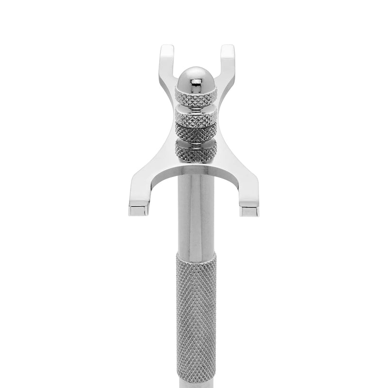 Störtebekker® Premium shaving stand made of stainless steel in silver - suitable for safety razors and shaving brushes - high-quality accessories for your bathroom - non-slip base - gift idea for men - NewNest Australia