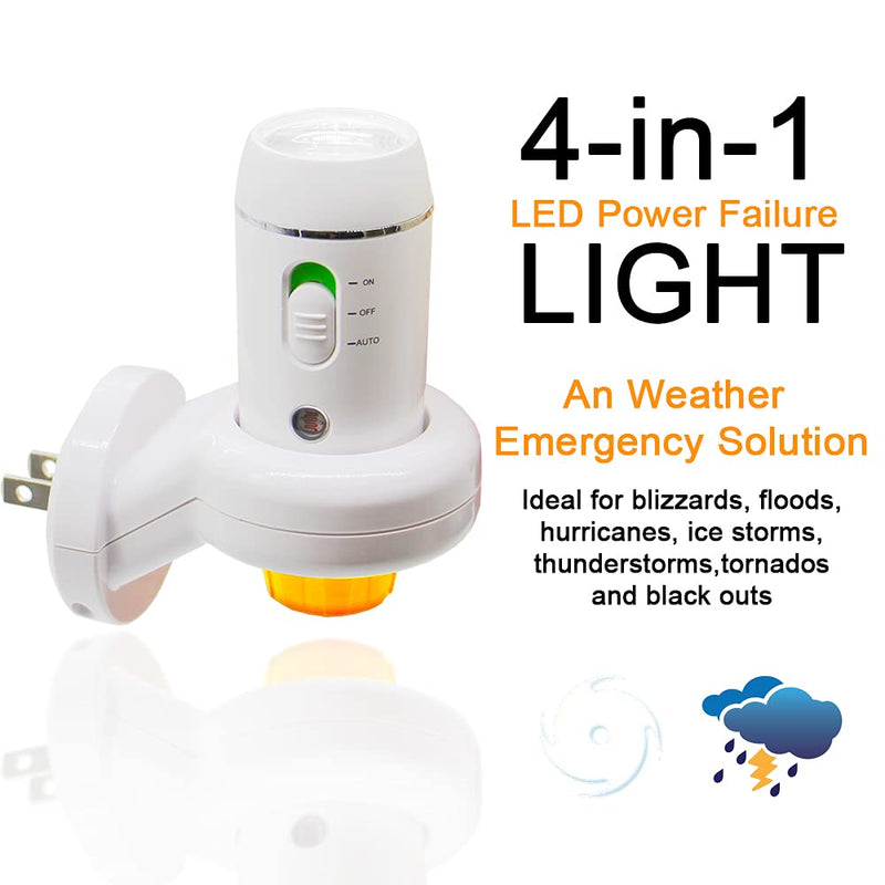 Emergency Light for Home, Power Failure Light, Emergency Flashlight Automatically Lights When The Power Fails, Handheld Rechargeable Flashlight, Light Sensing Night Light, 7 Hour Runtime (L101) L101 - NewNest Australia