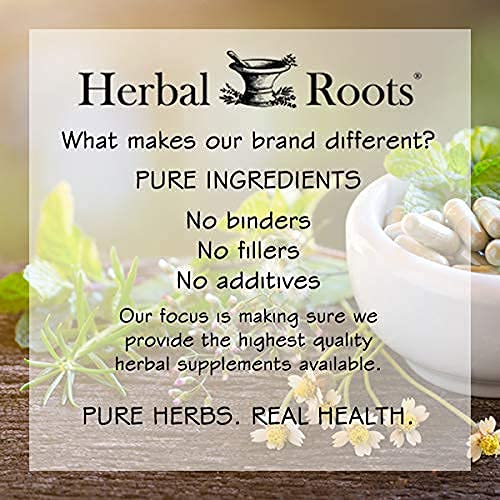 Herbal Roots Organic Hawthorn Berry Capsules - Heart Health - Extra Strength 1,200mg per Serving, Vegan, Made in The USA - NewNest Australia