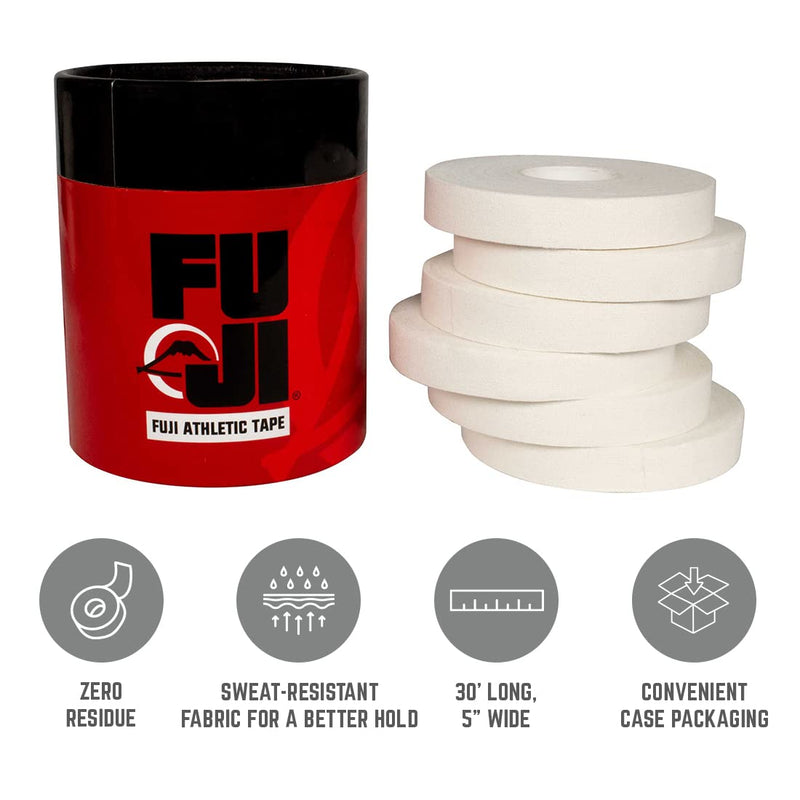 Fuji- Jiu-Jitsu and Judo Finger Tape with Case (6 Rolls) White - NewNest Australia