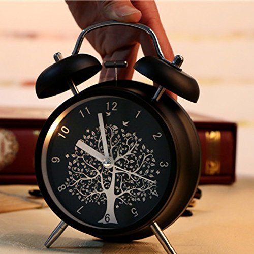 NewNest Australia - Surborder Shop 4 inch Twin Bell Analog Alarm Clock Loud Alarm Clock- Tree 