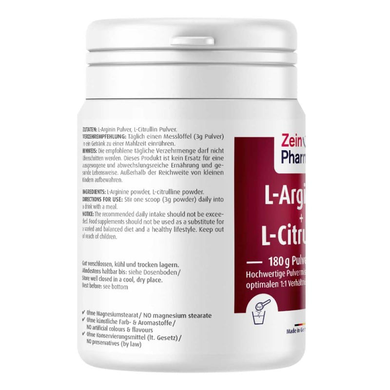 L-Arginine + L-Citrulline 180g Powder 180g - NewNest Australia