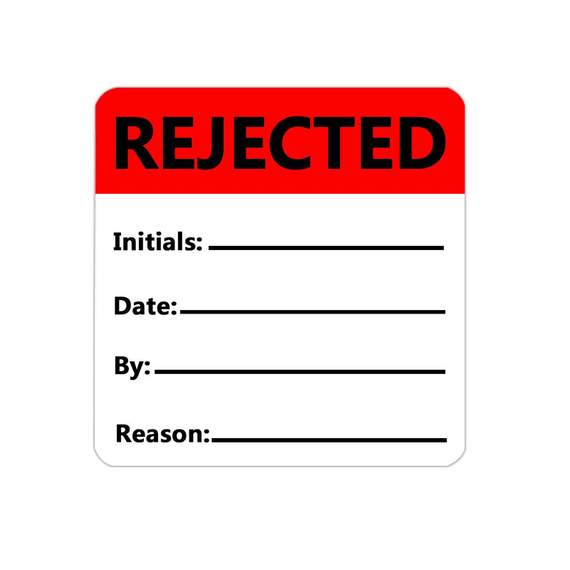 Top Label Rejected Labels,Inventory Rejected Stickers for Quality Control Check Tested,1.8x2Inch,500Pcs Red - NewNest Australia