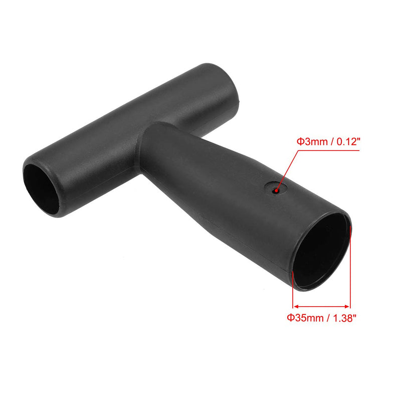 uxcell Shovel T Grip Handle, 35mm Inner Diameter PVC for Digging Raking Tool Black - NewNest Australia
