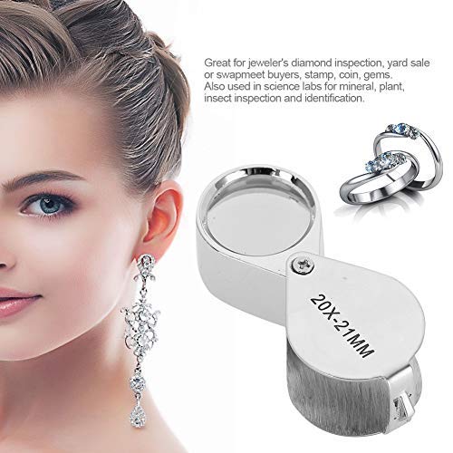 Portable Magnifying Glass, 20X/30X Magnification for Jewelry 20X/30X Portable Magnifying Glass Jewelry Check Reading Magnifying Glass Folding Bag 02 - NewNest Australia