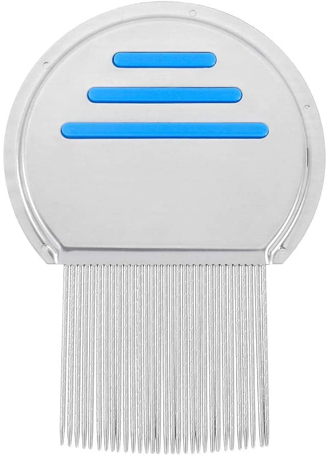 Lice Removal Comb, Stainless Steel Reusable Metal Headlice Nit Removal Lice Comb with Spiral Grooves for Kids Adults Pets Head Lice Treatment, Removes Louse Nits [1 Pack] - NewNest Australia