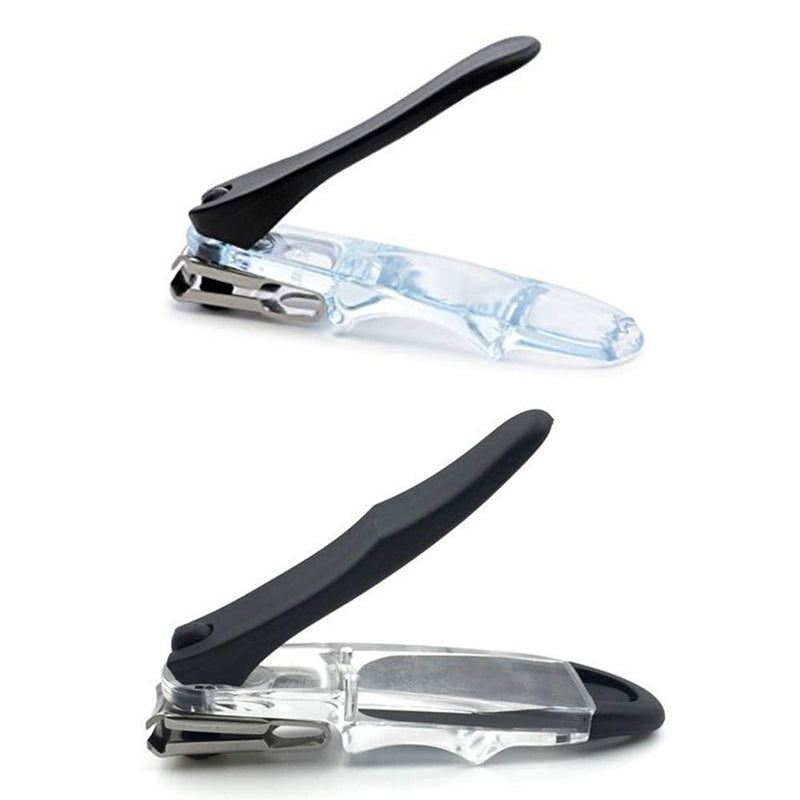 CAREOR 360 Degree Rotary Nail Clipper | Stainless Steel Sharp Blade Fingernail Toenail Clipper, Trimmer And Cutter Toe nail Clipper - Ergonomic Design To Easily Trim Finger And Toenails (Black) Black - NewNest Australia