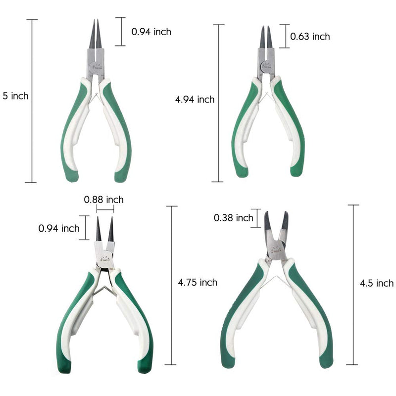 4 Pcs Mini Snap Ring Pliers Set Heavy Duty External/Internal Circlip Pliers with Straight/Bent Jaw for Ring Remover Retaining - NewNest Australia