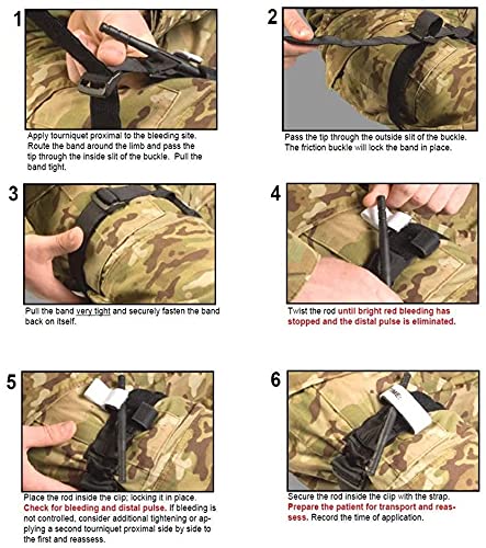 Tactical Tourniquet - Combat Military Medical Emergency Hiking Application, First Aid Medical Supplies, Rapid One Hand Application Pre-Hospital Life Saving Equipment (2) 2 - NewNest Australia