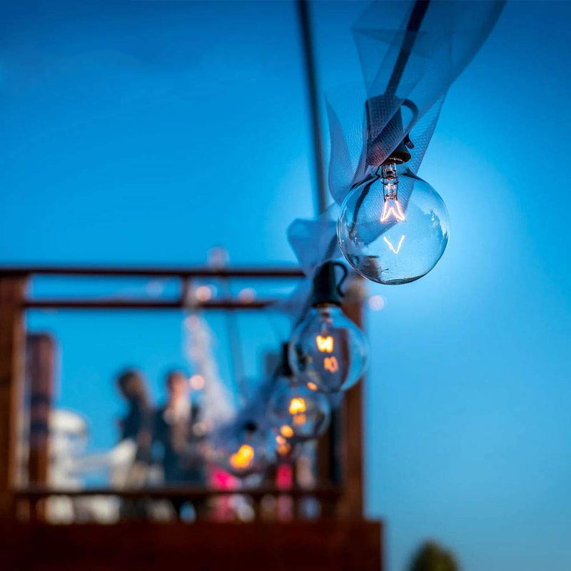 25 Pack Replacement Light Bulbs, G40 5 Watt Light Bulbs for E12 Candelabra Screw Base, 1.5 Inches Globe Clear Light Bulbs for Indoor Outdoor String Light Bulbs Patio Decor - NewNest Australia