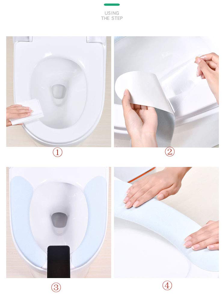 Bathroom Warmer Toilet Seat Cover Pads 4 Pack Washable and Reusable Cushion for Winter - NewNest Australia
