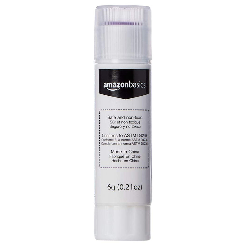 Amazon Basics Purple Washable School Glue Sticks, Dries Clear, 0.21 oz Stick, 4-Pack Small - NewNest Australia