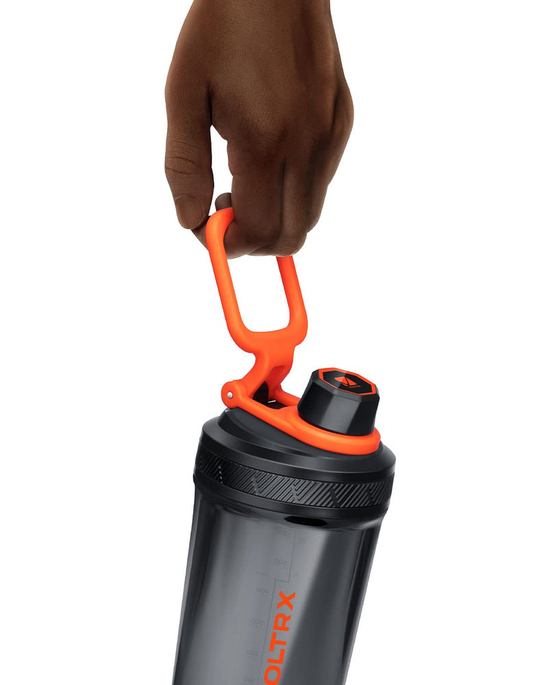 VOLTRX Shaker Bottle, Gallium USB C Rechargeable Electric Mixer, Shaker Cups for Protein Shakes and Meal Replacement Shakes, BPA Free, Made with Tritan, 24oz Orange - NewNest Australia