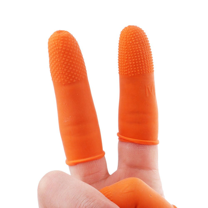 COOSKIN Latex Finger Cots Reusable Rubber Fingertips Protective Glove Heavy Duty Industrial Grade Finger Cots (Pack of 100) (Small) 100 Count (Pack of 1) - NewNest Australia