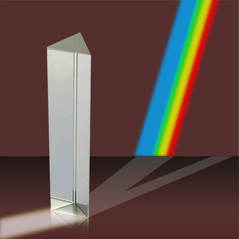 Amlong Crystal 4 inch Optical Glass Equilateral Prism for Teaching Light Spectrum Physics and Photo Photography Prism, 100mm - NewNest Australia