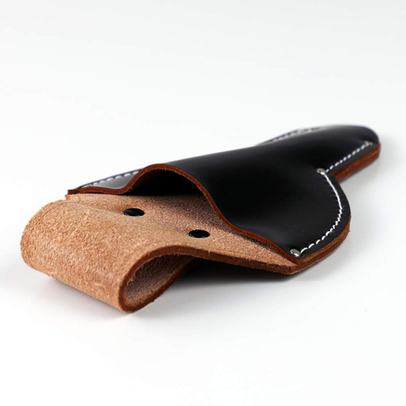 Hanafubuki Wazakura Leather Bonsai Scissors Holster, Made in Japan, Durable Garden Tool Holder with Belt Loop - Brown - NewNest Australia