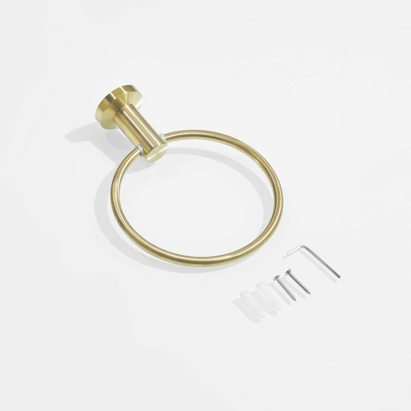 Hand Towel Ring,Gold Brushed Towel Holder Constructed of Stainless Steel - NewNest Australia