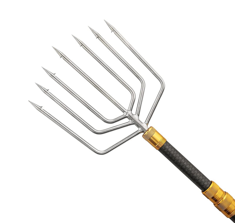 Ledytech 59~236inch 5~9 Prong Harpoon Gaffs Barbed Diving Spears Gig, Telescopic Locking Fishing Rod Harpoon Pole with 8mm Thread 7-Prong Flat Harpoon 8mm Thread - NewNest Australia