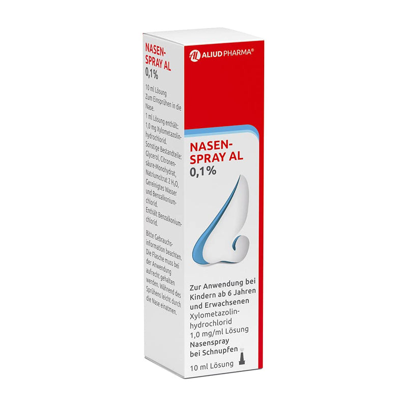 ALIUD PHARMA nasal spray AL 0.1%, solution 10 ml, 4 packs: With decongestant effect for blocked nose due to runny nose 10 ml (pack of 4) nasal spray 0.1% - NewNest Australia