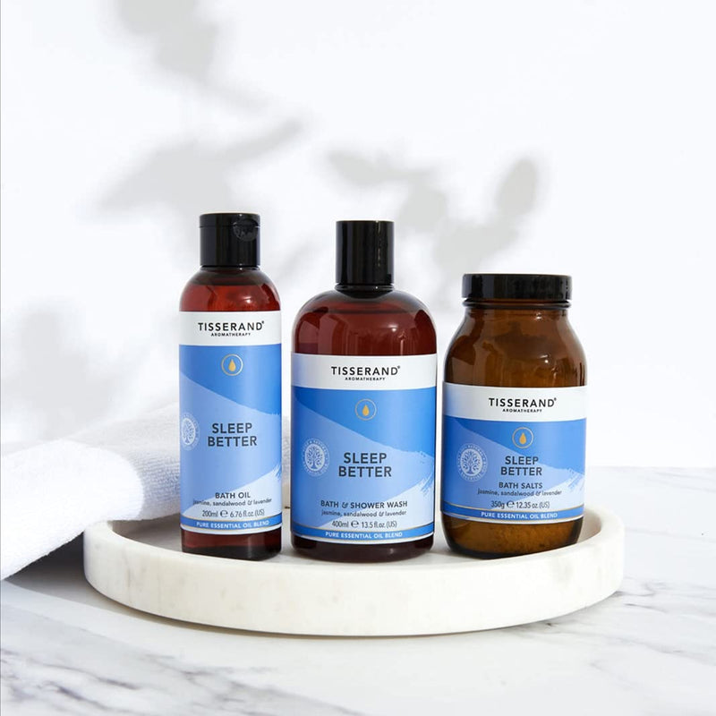 Tisserand Aromatherapy | Sleep Better | Aromatherapy Bath Oil for Restorative Sleep With Lavender, Jasmine & Sandalwood | 100% Pure Essential Oil Blend | 200ml 200 ml (Pack of 1) - NewNest Australia