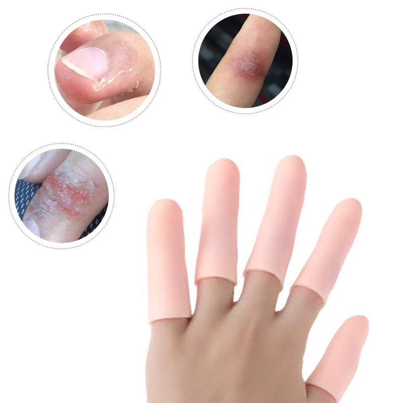 HioIoiH Silicone Finger Protectors(10 Pack),for Women,Finger Bandages,Gel Finger Cots & Protector,Finger Bandages Plasters,Relief from Pain of Finger Tips Cracked, Arthritis. - NewNest Australia